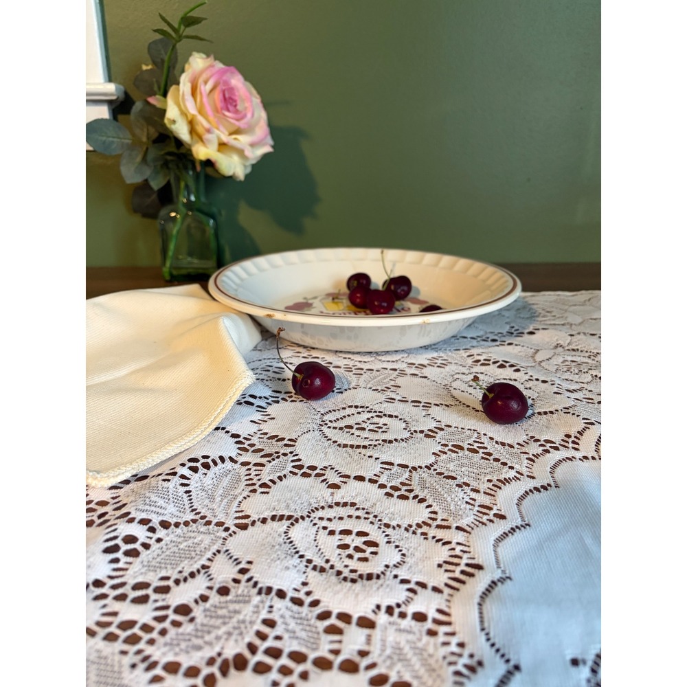 Vintage Ceramic Cherry Pie Recipe Dish